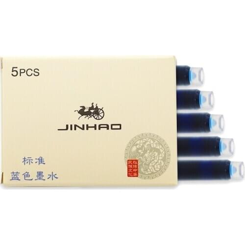 5pcs Fountain Pen Color Ink Cartridge Value Box Jinhao 2.6mm International Standard Refill Stationery Office School A6612