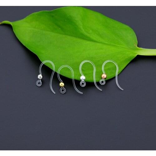 50pcs 14.5x17mm Transparent Resin Ear Hook For Jewelry Making ,Earrings Accessories Settings diy Hand Made Accessories