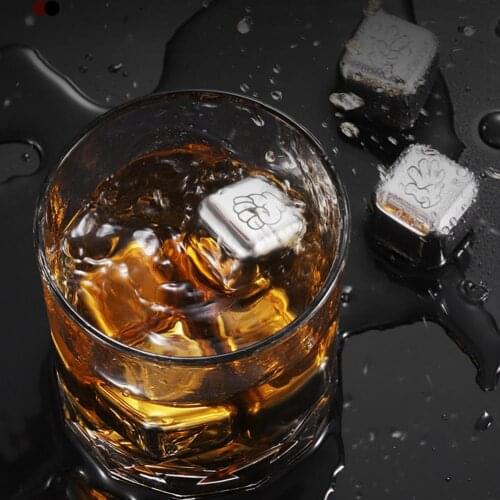 1 Set Ice Cubes Anti-deformation Reusable Stainless Steel Quick-Frozen Cold Beer Whiskey Chilling Stones Bar Kitchen Supplies