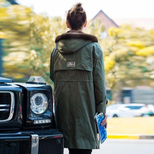 Natural Mink Fur Jacket Winter Warm Thickening Hooded Fur Coat Top Quality Parkas Chaquetas Invierno K168716 MF430