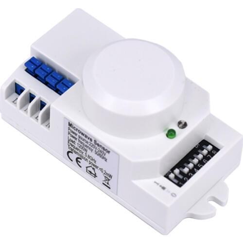 Microwave radar Sensor Switch 1200W 220-240V (Max.200W For LEDs) Infrared Sensor Switch Motion Sensor Auto On/off 2-10CM CE