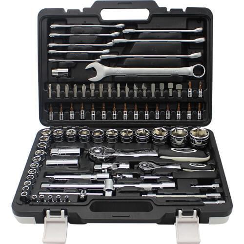 82pcs Car Repair Combination Suit Wrench Set Batch Head Ratchet Pawl Socket Spanner Screwdriver Auto Disassembly Tool Set