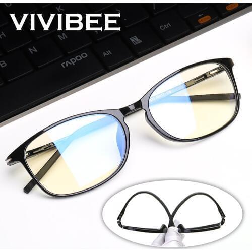 VIVIBEE Anti Blue Light Glasses Men Bluelight Radiation Women TR90 Computer Protection Gaming Ray Blocking UV Komputer Eyewear