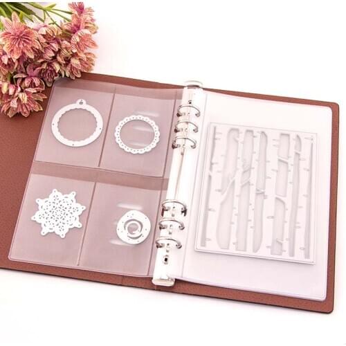 Cutting Dies Storage Book Collection DIY Scrapbooking Organizer Stencil Album PU Leather Cover Inner Sheets and Pockets
