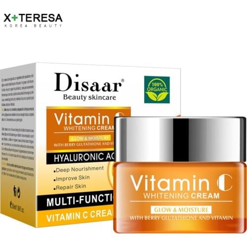 Whitening Face Cream Vitamin C Remove Dark Spots Facial Cream Repair Fade Freckls Melanin Blemish Remover Brighten Skin Care