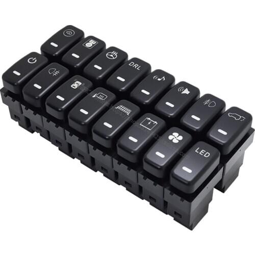 For Mitsubishi Lancer EX Front Fog Light LED DRL Heating Up Tail Gate Radar Parking Sensor Switch Button with wire