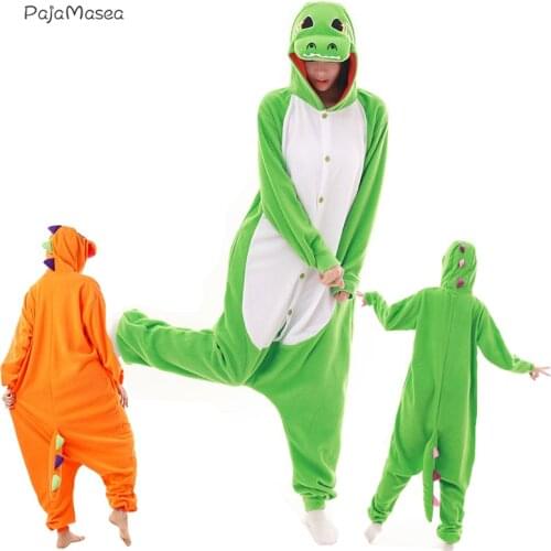 Cartoon Pajamas Fleece Dragon Kigurumi Animal Onesie Multicolor One-Piece Pijamas Women Men Jumpsuit Cospalyr Carnival Costume