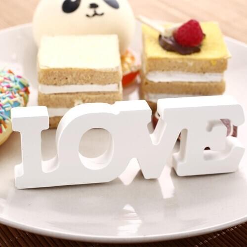 Festival Adornment 12x4x1.2cm "LOVE" Romantic Wood Creative Alphabet Home Brideg Best Gift Wooden Letter Standing Word Amazing