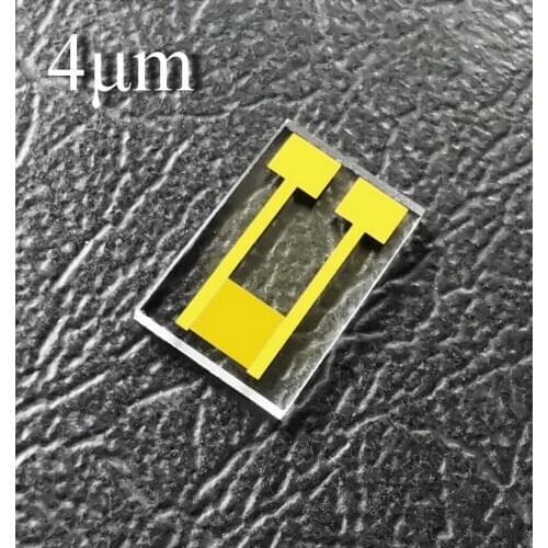 Customized 4um Transparent fork electrode quartz glass capacitor array MEMS Photoelectric detection of gas biosensor