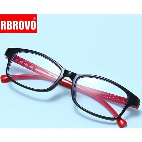 RBROVO Square Glasses Frame Child Samll Eyewear Frame Girls/Boys Clear Lens Eyeglasses Frame Children Retro Anti-blue Glasses