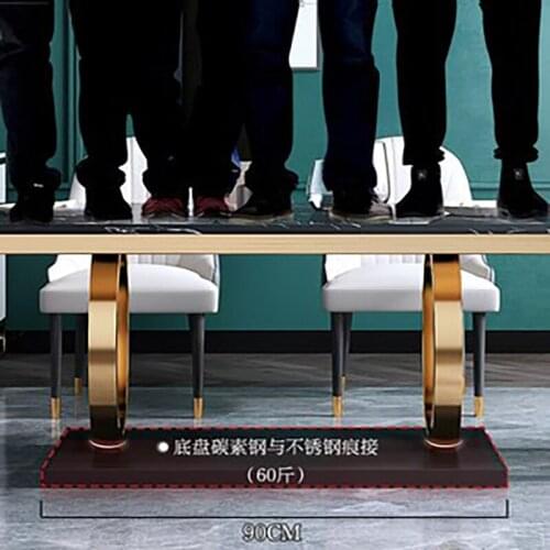 Light luxury marble dining table combination Nordic simple modern home living room small apartment rectangular dining table