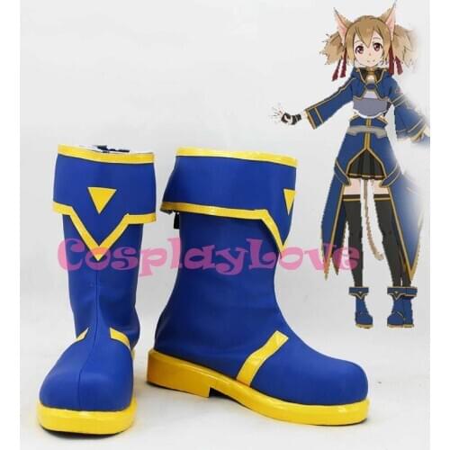 Custom Made Japanese Anime SAO Sword Art Online 2 Phantom Bullet Silica Keiko Ayano Cosplay Boots Shoes For Christmas Halloween