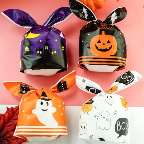 Halloween Theme Party Pumpkin Ghost Begging Sugar Bag Candy Rabbit Ears Packaging Halloween Gift Bag