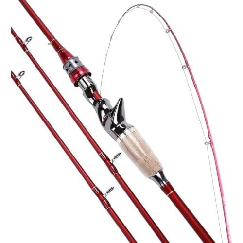 Sougayilang 2.1m 2.4m Spinning/Casting Portable Travel Rods 4 Section Lure Fishing Spinning Rods Ultralight Carp Rods Pesca