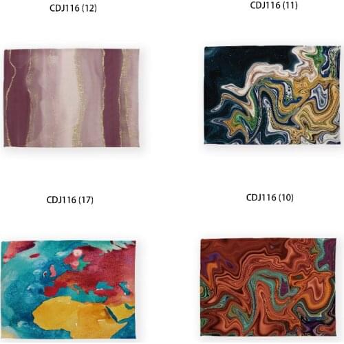 Earth map and waves dinning table decoration party decoration Rectangular tablecloths japanese home decor wedding decoration