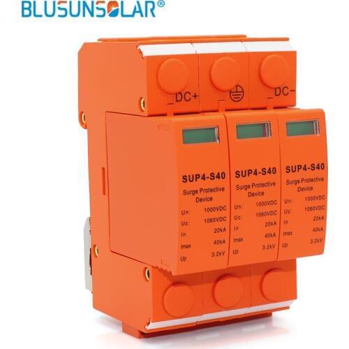 20 pcs/lot High Performance 3P DC 1200V SUP4-S40 SPD 20/40KA DC Surge Arrestor Protective Device for Solar System Protection