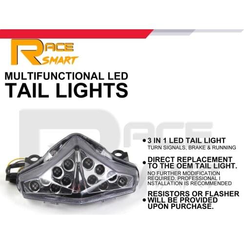 EX650 ER-6N ER-6F 2009-2014 Motorcycle LED Turn Signals Brake Tail Light Taillight For KAWASAKI ER6N EX-650 ER6F 2011 2012 2013