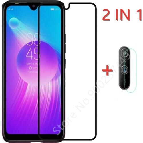 2-in-1 Case + Camera Tempered Glass For Tecno Spark 4 Air Screen Protector Glass For Tecno Spark 4 Air 9H Phone Full Glass