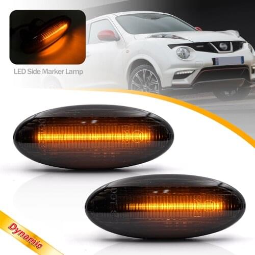 Amber Dynamic Side Marker Turn Signal Lights Sequential Blinker Indicator For Nissan Juke Nismo Micra NV200 VAN Evalia Cube Note