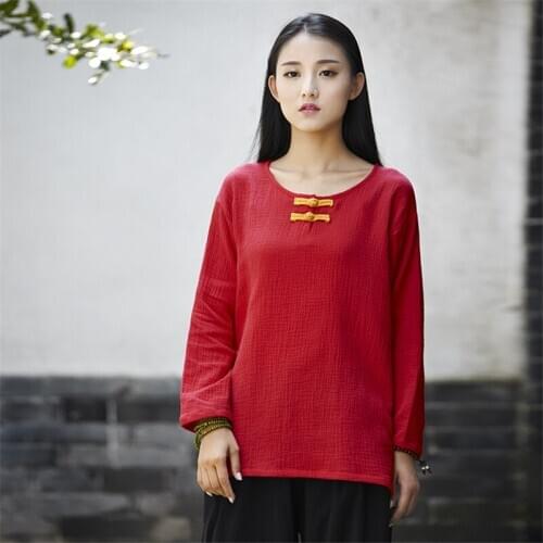 2020 Autumn Summer Women Shirts High Quality Long Sleeve Casual Loose Tops Cotton Linen Button Patchwork Shirts Big Size M-6XL