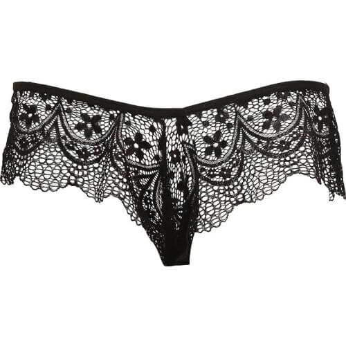 Sexy Lace Thong Panties Female Underwear For Women Seamless Mini G String Hollow Breathable Low Rise Briefs Brazilian Lingerie