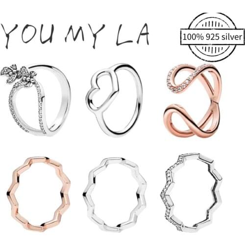 Fit Original Real 925 Sterling Silver Authentic Pando Ring for Women Crown Princess Crystal Couple DIY Fashion Wedding Jewelry