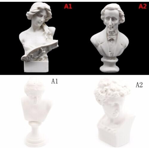 1/12 Dollhouse Miniature Furniture Simulation White Resin Venus David Bust Sculpture Pretend Play House Toys For Kids Children