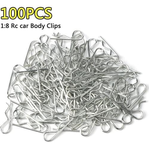 1:8 rc car 100PCS RC 1/8 Body Clips Pins Bend Post Remote Control Car Parts Truck Buggy Shell for 1:8 rc car