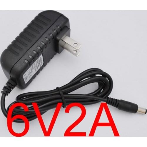 1PCS 6V2A High quality DC 6V 2A IC program AC 100V-240V Converter Switching power adapter 2000mA Supply US Plug DC 5.5mm x 2.1mm