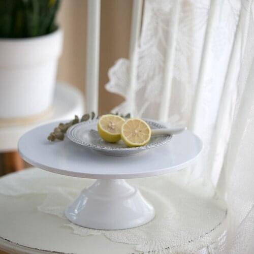 10 Inch High Feet Cake Stand White Metal Cupcake Push Cakes Holder Wedding Decoration Table Props Cake Plates