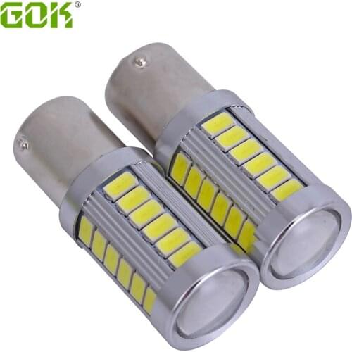 2PCS high quality 1156 BA15S P21W 33SMD 5630 5730 LED 1157 BAY15D Car Led Turn Signal Light Brake Tail Lamp Auto Rear Reverse