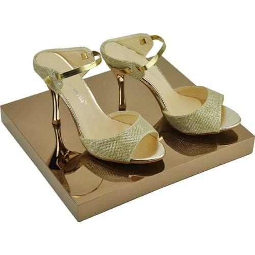 5Pcs Metal Boutique Shoe Display Shelf Retail Display Tray Shoe Store Display Stand Shelf Product Display Tray Metal Brick Block