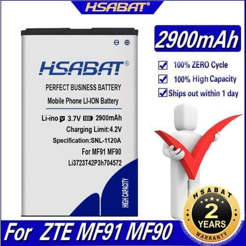 HSABAT 2900mAh Li3723T42P3h704572 Battery for ZTE MF91 MF90