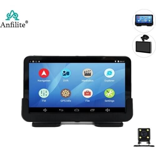 Anfilite dashcam camera GPS Navigation 7 inch Android Bluetooth wifi fhd 1080p Camera Recorder Vehicle GPS 1080P record free map