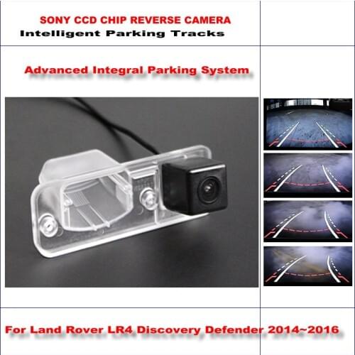 Auto Backup Rear Reverse Camera For Land Rover LR4 Discovery Defender 2014-2016 HD Intelligent Parking Tracks CCD CAM