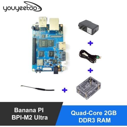 BPI M2 Ultra R40 Quad-Core 2GB DDR3 RAM with SATA WiFi Bluetooth 8GB eMMC demo board Single Board Computer
