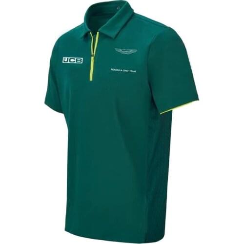 Camiseta de carreras del equipo Martin F1, camisa de manga corta transpirable, color verde, para aficionados al coche, temporada