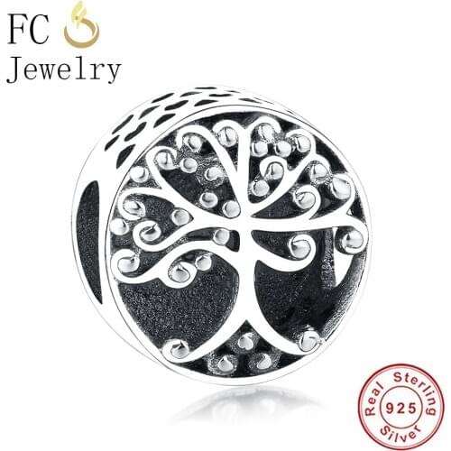FC Jewelry Fit Original Brand Charm Bracelet 100% 925 Silver Family Life Tree Where Love Grows Beads For Making Women Berloque