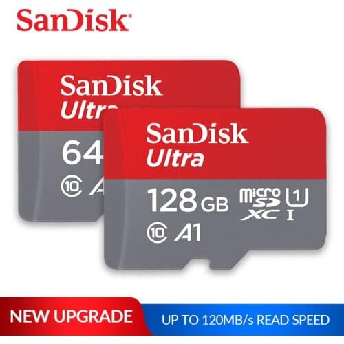 SanDisk Ultra MicroSD Card UHS-I C10 U1 A1 Flash Memory Card SDHC/SDXC 16GB 32GB 64GB 128GB 200G 256G TF Card Reader Adapter