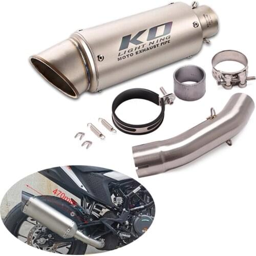 Motorcycle Mid Pipe Slip On 51mm Muffler DB Killer Reserve Catalyst for Duke 390 250 Adventure 2020 2021 Duke 390 250 RC390 2021