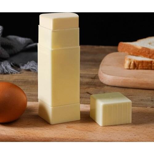 Butter Storage Box Pancake Waffle Toast Plastic Squeezer Sticks Holders Vertical Rotating Butter Cheese Spreader Tools