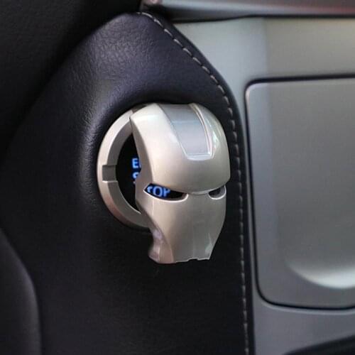 Car Engine Start Stop Button Emblem Cover Circle Ring Cover Engine Ignition Push Start Button Cover Car Interior Accessories