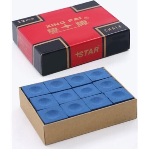 12pcs Snooker Billiard Chalk Pool Cue Chalk Oil Dry Billiard No-slip Chalk Table Chalk Green Blue