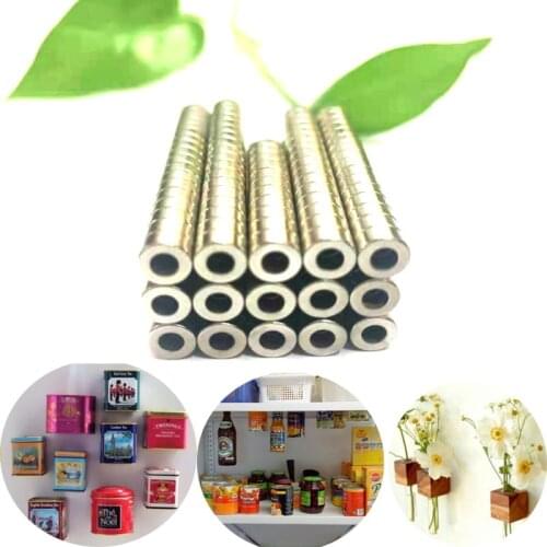 50pcs Neodymium Magnets 6 x 3 Hole 3mm Countersunk Ring Hole Rare Earth Strong Crafts Magnet