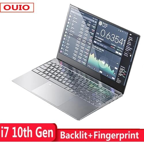 2021 New 15.6 Inch i7 10th Gen Laptop 8GB 16GB DDR4 RAM 128G 256GB 512GB 1TB SSD With Backlit keyboard Fingerprint For Gaming