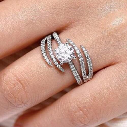 2021 New Luxury Halo Original 925 Sterling Silver Engagement Ring Wedding For Women Lady Anniversary Gift Jewelry R5420
