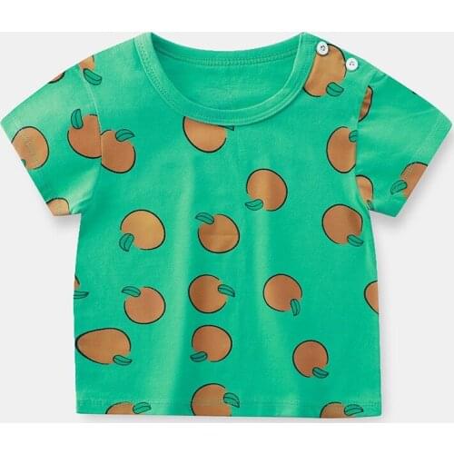 Toddler Boys T Shirt For Summer Infant Kids Girls T-shirts 0-7 Years Fashion Casual Baby Short Sleeve Cotton Childrens Clothing