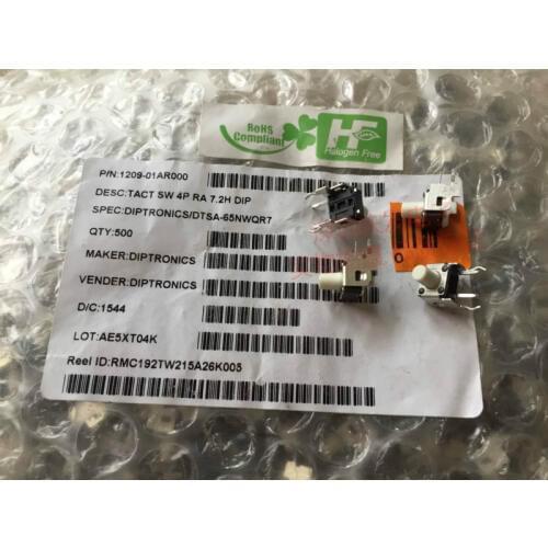 Original new 100% import DIP DTSA-65NWQR7 light touch switch 6*6*8 with bracket move horizontal 2pin
