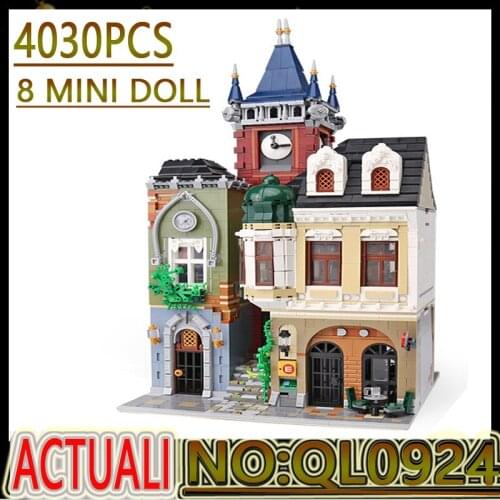 Hot QL0924 City Street View Collectors Edition of The Old Pub Educational Toys Creative Model Building Blocks Christmas Gift