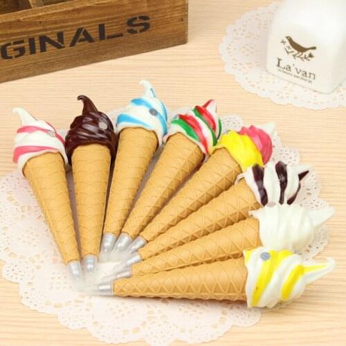 5PC Creative Cartoon Ballpoint Pen Ice Cream Modeling Pen Student Study Stationery Prize Gift School Supplies Office Accessories
